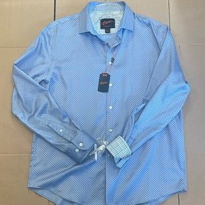 Men’s Warehouse Egara blue dress shirt NWT Large L